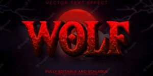 Wolf text effect editable horror and blood text style