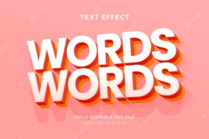 Words text effect
