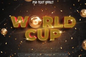 World cup psd text effect