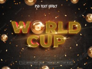 World cup psd text effect