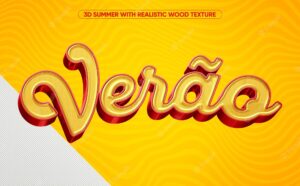 Yellow realistic fun summer logo for makeup