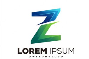 Z letter initial colorful gradient logo