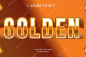 3d golden text effect