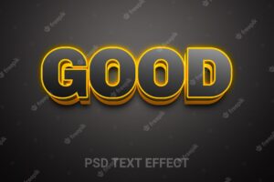 3d good bold editable text effects
