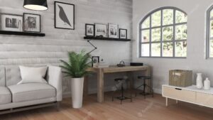 3d render of a modern office interior