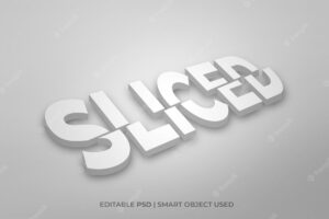 3d sliced effect
