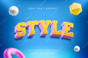 3d style style text effect
