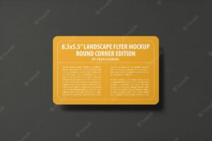 8.5x5.5 landscape flyer mockup