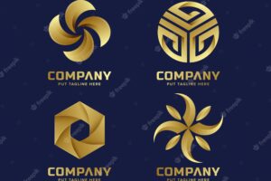 Abstract business golden logo collection