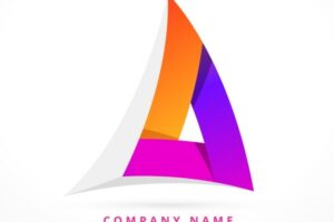 Abstract colorful triangular logo
