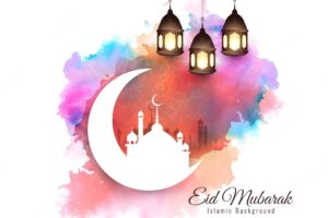 Abstract elegant stylish eid mubarak background