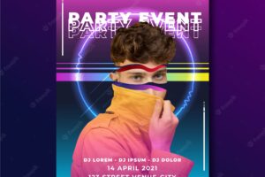 Abstract event party poster template