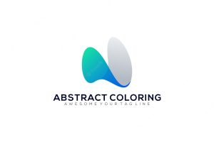 Abstract logo letter u modern gradient colorful