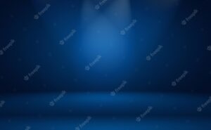 Abstract luxury gradient blue background smooth dark blue with black vignette studio banner