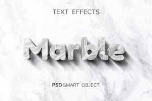 Abstract marble text effect