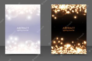 Abstract sparkling christmas lights magic background set. vector light and dark glow bright festive poster. white sparks modern new year design. xmas concept. flicker magic effect.