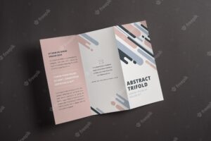 Abstract trifold brochure mockup