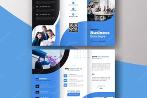 Abstract trifold brochure template  concept