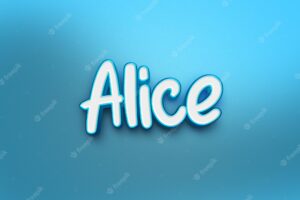 Alice text style effect template