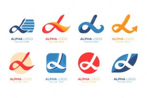 Alpha logo template collection
