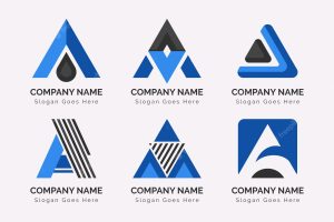 Alphabetical letter a logo collection