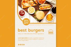 American food flyer template