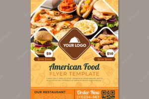 American food flyer template