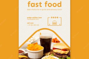 American food poster template