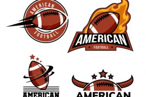 American football badge logo template