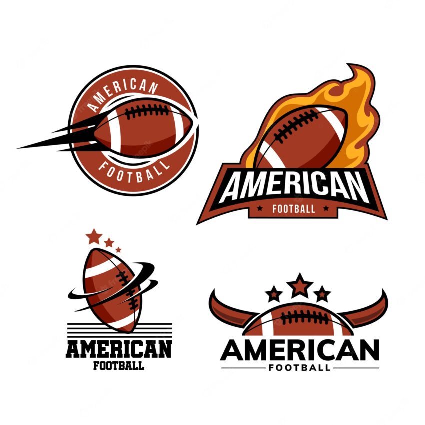 American football badge logo template