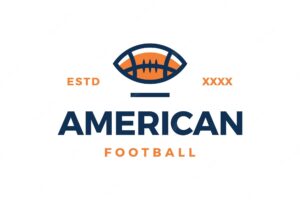 American football logo design vector illustration