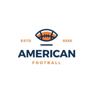 American football logo design vector illustration