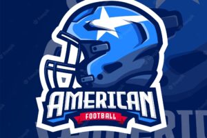 American football logo templatevector illustration