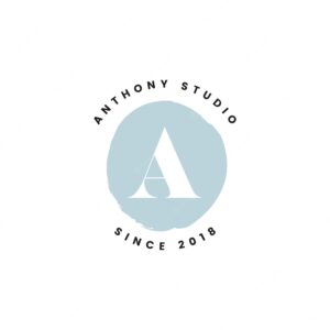 Anthony studio logo design vector