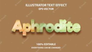 Aphrodite editable text effect