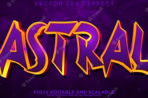 Astral text effect editable mystic and game text style