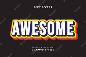 Awesome text effects with editable 3d fonts