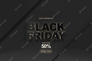 Back friday sale template 3d