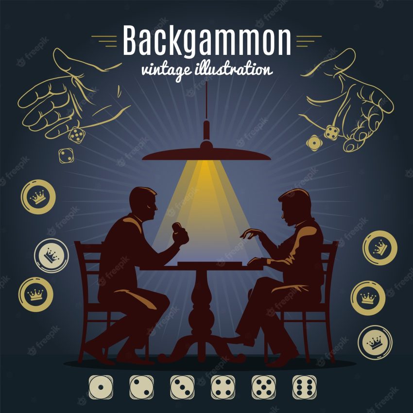 Backgammon vintage style design