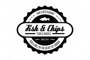 Badge of fish and chips resturant