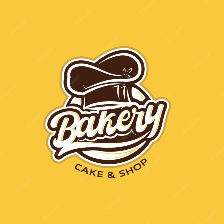 Bakery shop logo emblem template