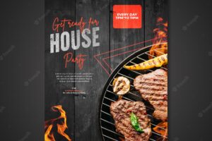 Barbecue house print template