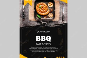 Barbecue poster template