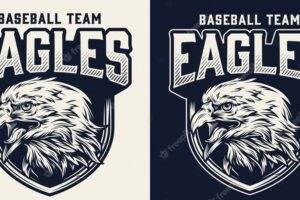 Baseball team monochrome logo