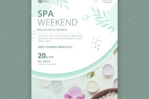 Bath salt spa weekend poster