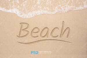 Beach text style effect