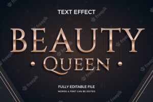 Beauty queen text effect