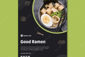Best ramen restaurant poster template
