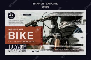 Bike sport banner design template