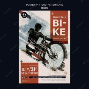 Bike sport flyer design template